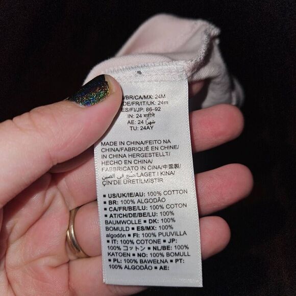 6 for $25 🎃 Amazon Essentials Pink Long Sleeve Cotton Dress Baby Size 24 Months - Picture 3 of 4